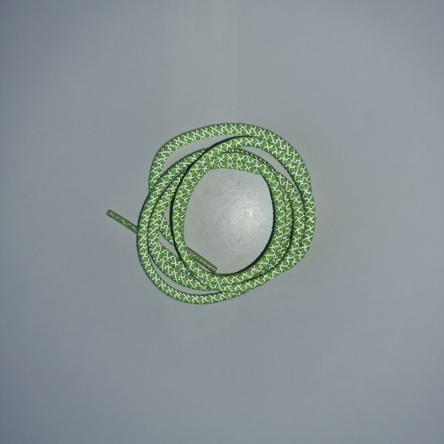 Round Reflective Green laces 100cm