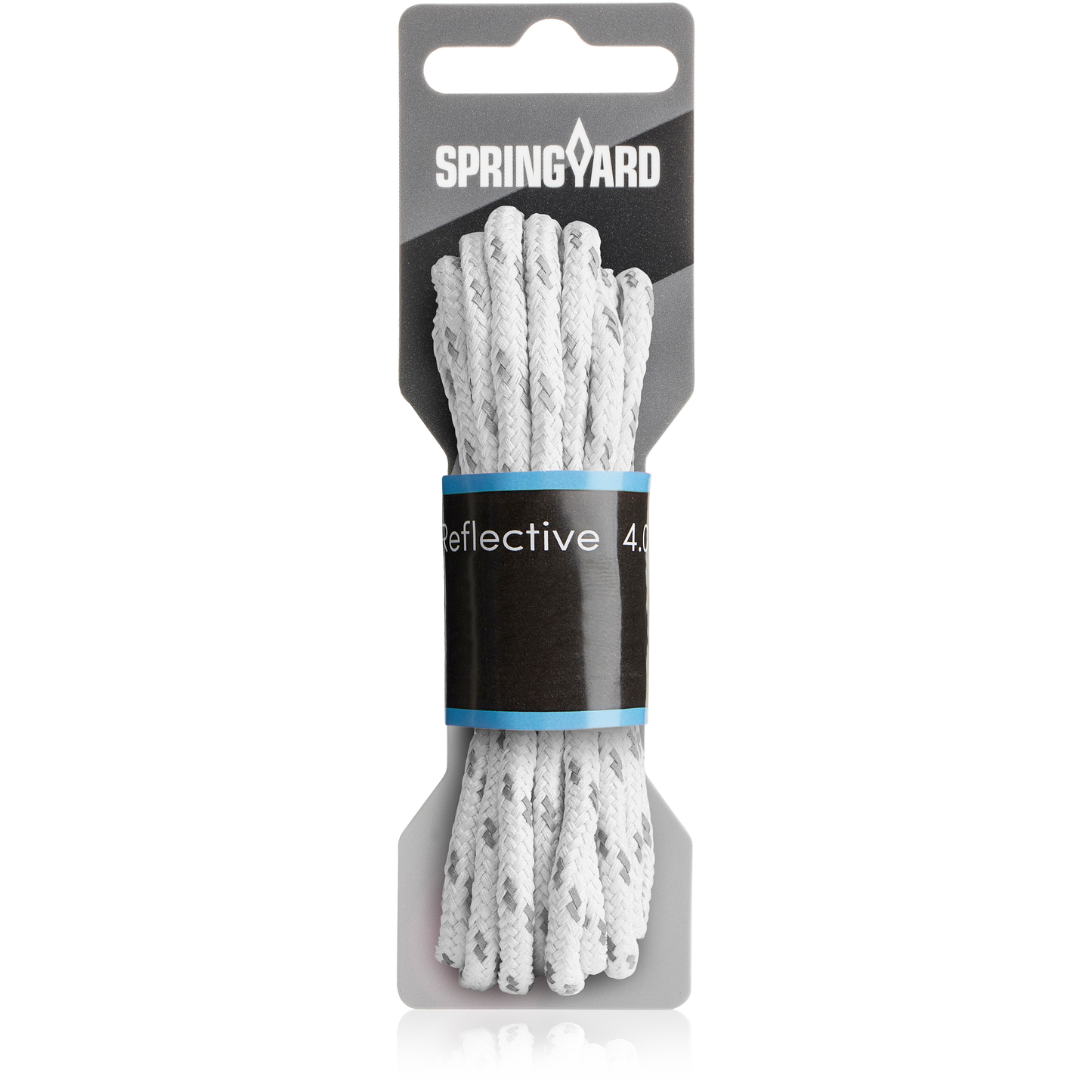 SPRINGYARD Round Reflective 4.0 White laces 137cm