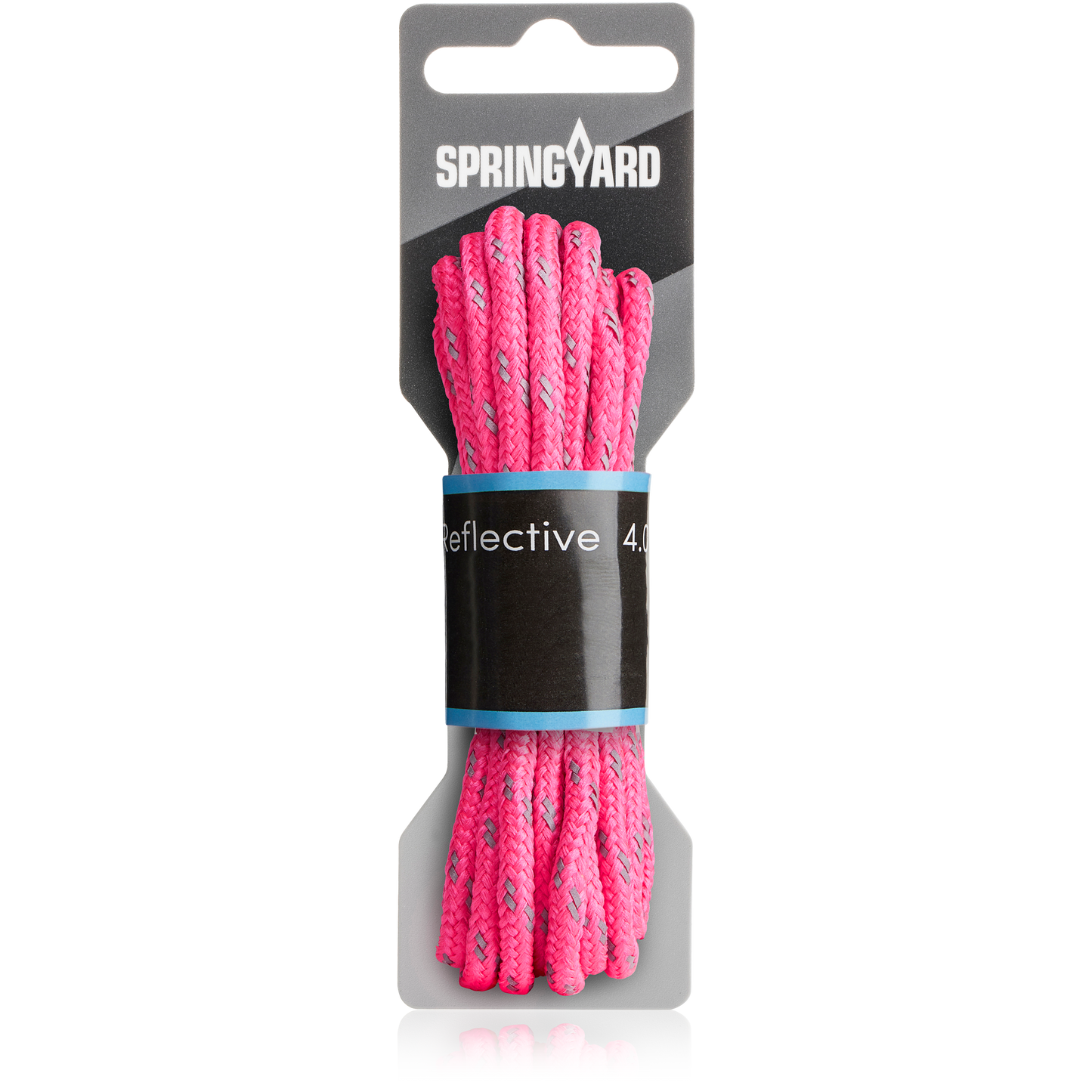 SPRINGYARD Round Reflective 4.0 Neon pink laces 137cm