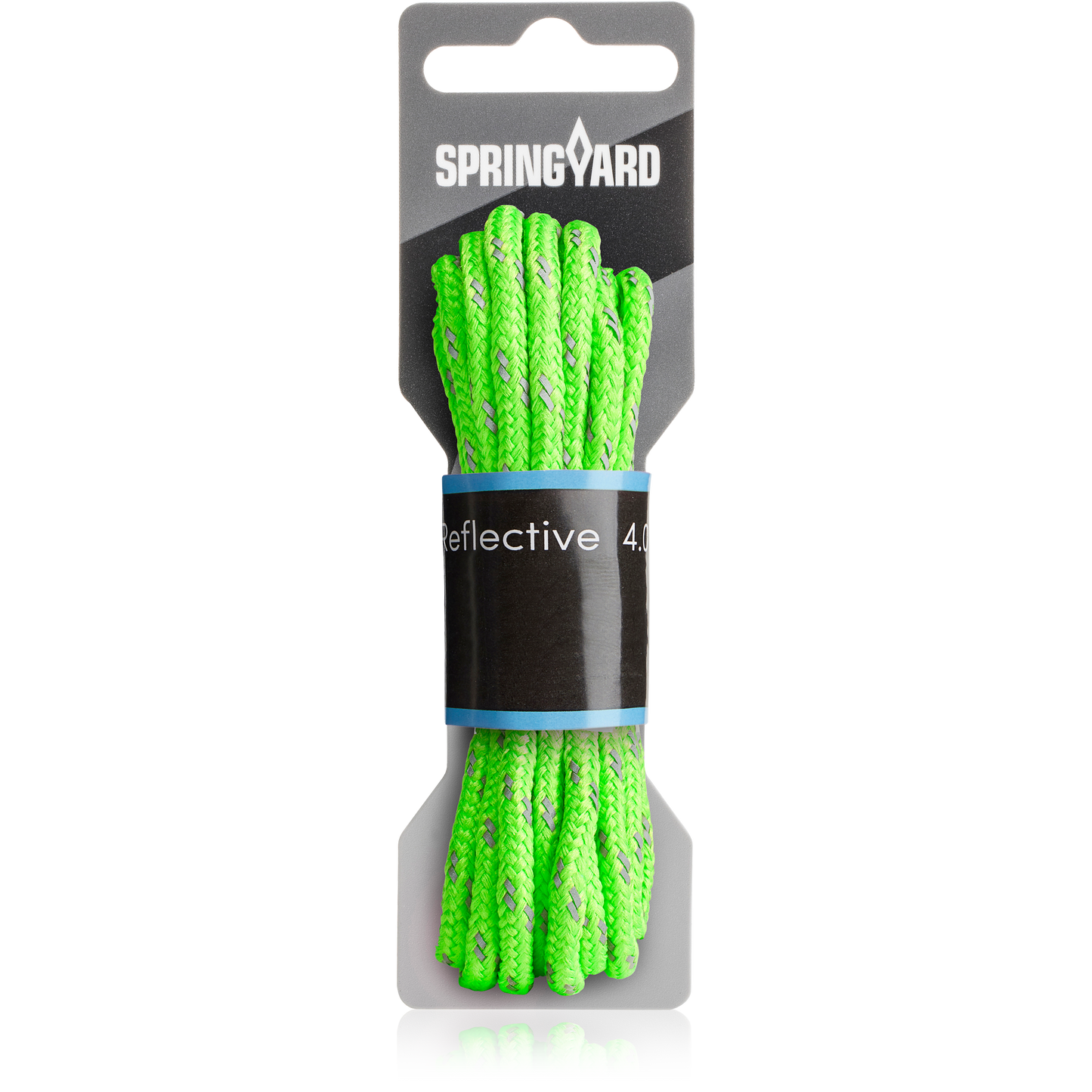 SPRINGYARD Round Reflective 4.0 Neon green laces 137cm