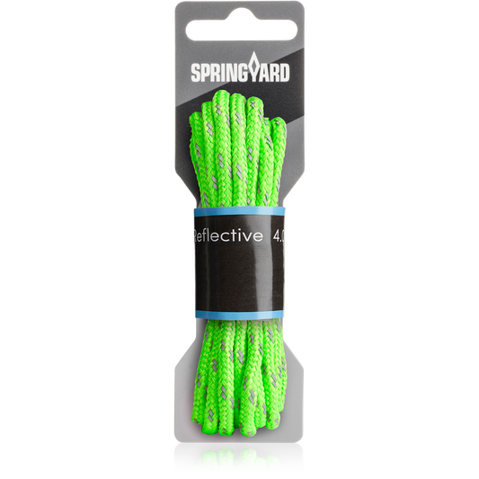 SPRINGYARD Round Reflective 4.0 Neon green laces 137cm