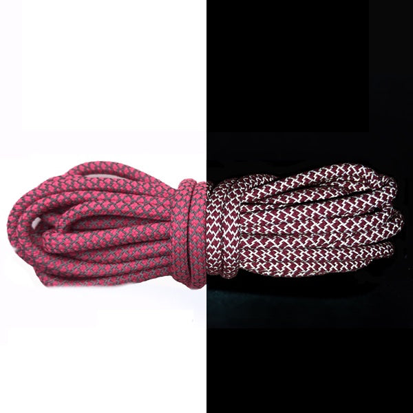 Round Reflective Pink laces 100cm