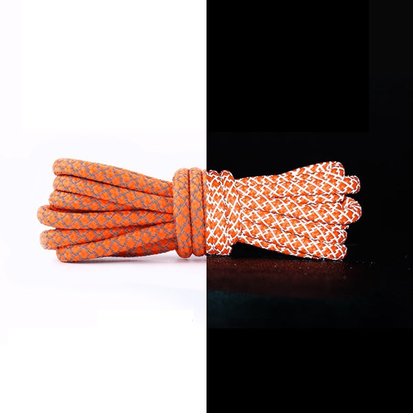 Round Reflective Orange laces 100cm