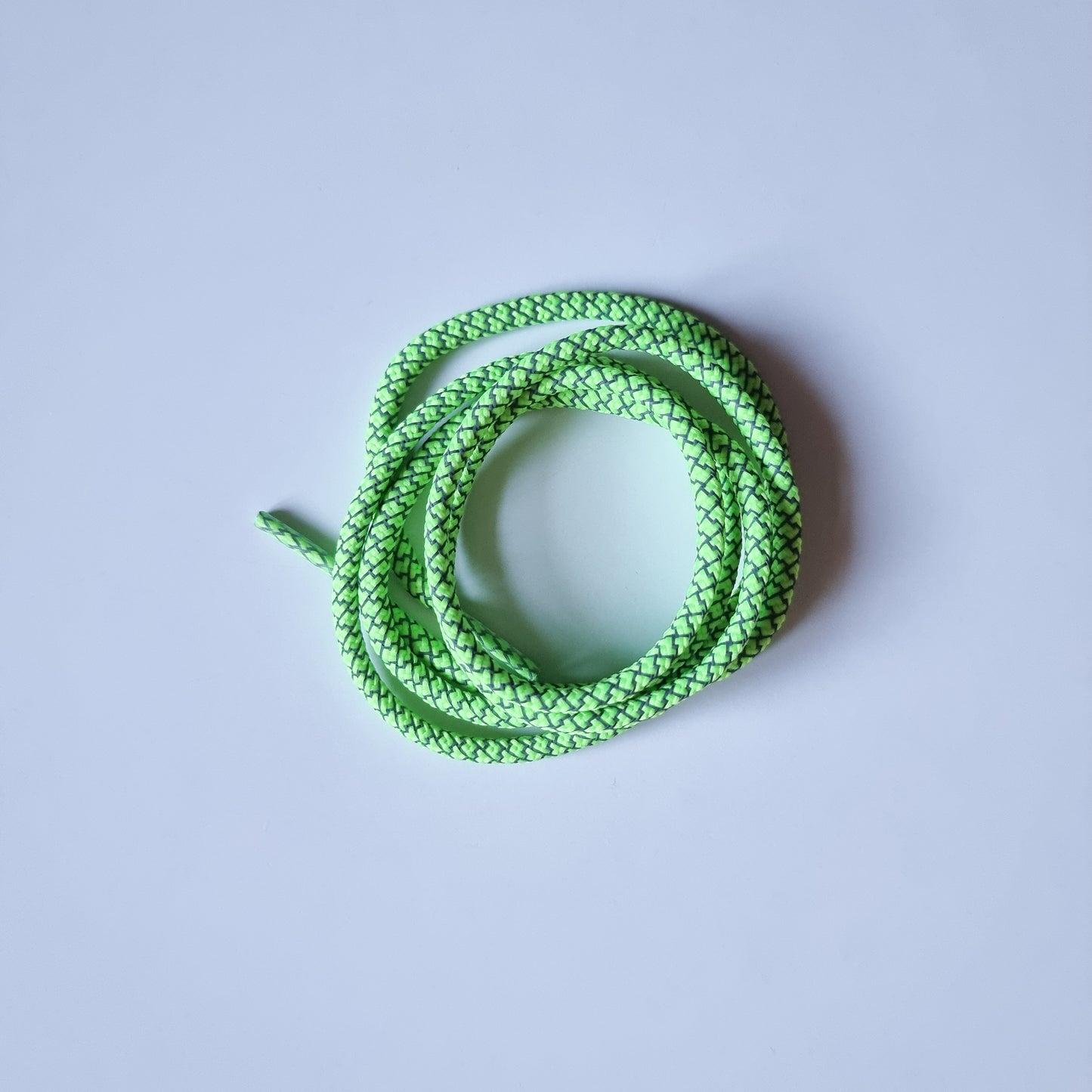 Round Reflective Green laces 100cm