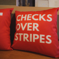 Pillow Case Checks Over Stripes
