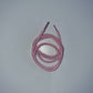 Round Reflective Pink laces 100cm