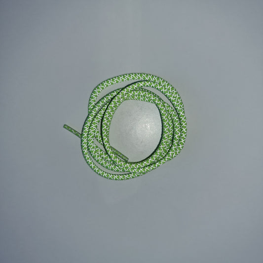 Round Reflective Green laces 100cm