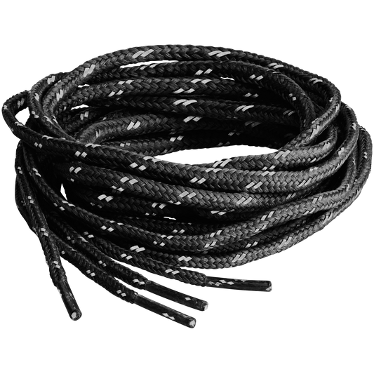SPRING YARD Round Reflective 4.0 Black laces 137cm