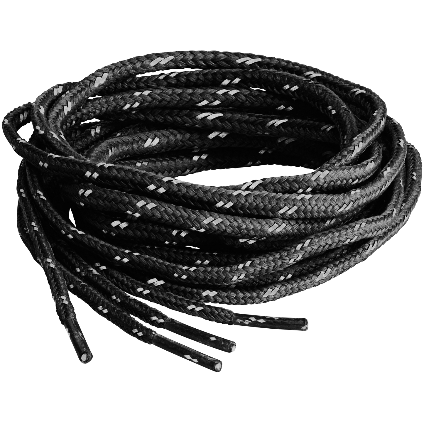 SPRING YARD Round Reflective 4.0 Black laces 137cm